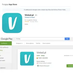 Szukam aplikacji Vinted, bo kupiłem podróbkę na Vinted. Widzę oficjalną aplikację w Google Play i App Store.