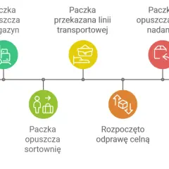 Śledzenie paczki z Chin: od informacji o przesyłce, przez magazyn, odprawę celną, aż do punktu odbioru.