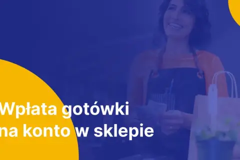 Uśmiechnięta sprzedawczyni liczy pieniądze. Wygodna wpłata gotówki na konto w sklepie.