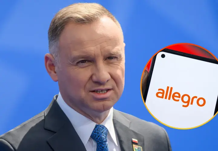 Prezydent Duda i logo Allegro. Czy dyrektywa DAC7 wpłynie na sprzedawców na platformie?