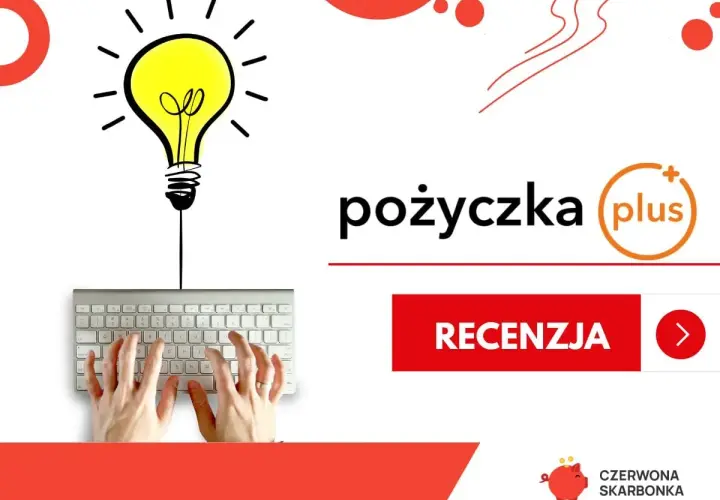 Szukasz pożyczka plus na raty? Sprawdź recenzję i dowiedz się więcej. Żarówka nad klawiaturą symbolizuje pomysł.