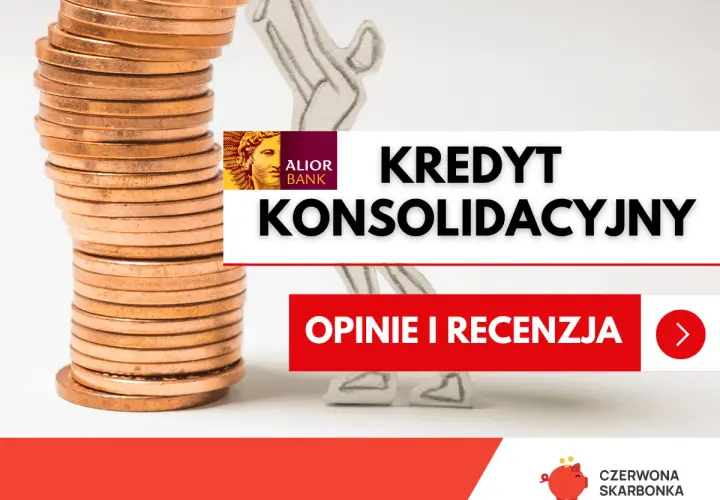 Stos monet i papierowa postać symbolizują trudności finansowe. Alior Bank kredyt konsolidacyjny może pomóc uporządkować finanse.