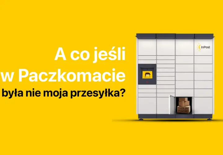 A co jeśli w Paczkomacie była nie moja przesyłka? Wizerunek Paczkomatu InPost z otwartą skrytką, w której widać paczki.