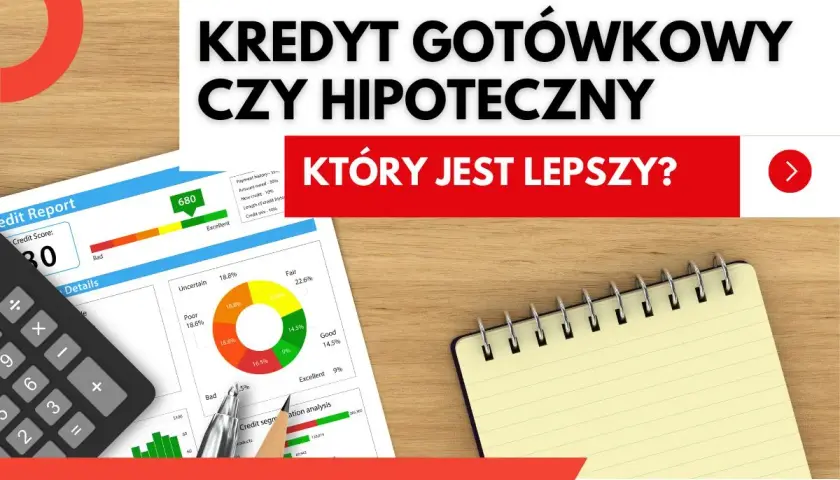 Kredyt gotówkowy czy hipoteczny? Analiza raportu kredytowego, kalkulator i notatnik pomogą wybrać najlepszą opcję.