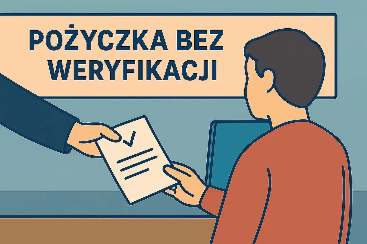 Szybka pożyczka bez sprawdzania zdolności kredytowej. Dokument z zaznaczonym polem przekazywany jest klientowi.