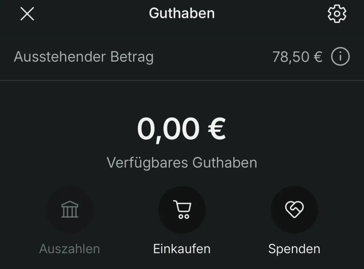 Ekran Vinted: 0,00 € dostępne, 78,50 € oczekujące. Opcje: wypłata, zakupy, darowizna. Dowiedz się, jak wyplacic pieniadze z Vinted.