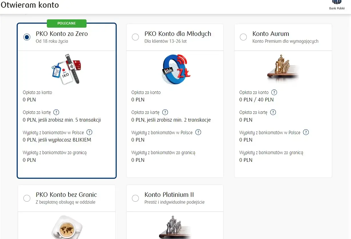 Konto Aurum, konto premium dla wymagających, z szachami na zdjęciu. Opłata za konto 0-40 PLN.