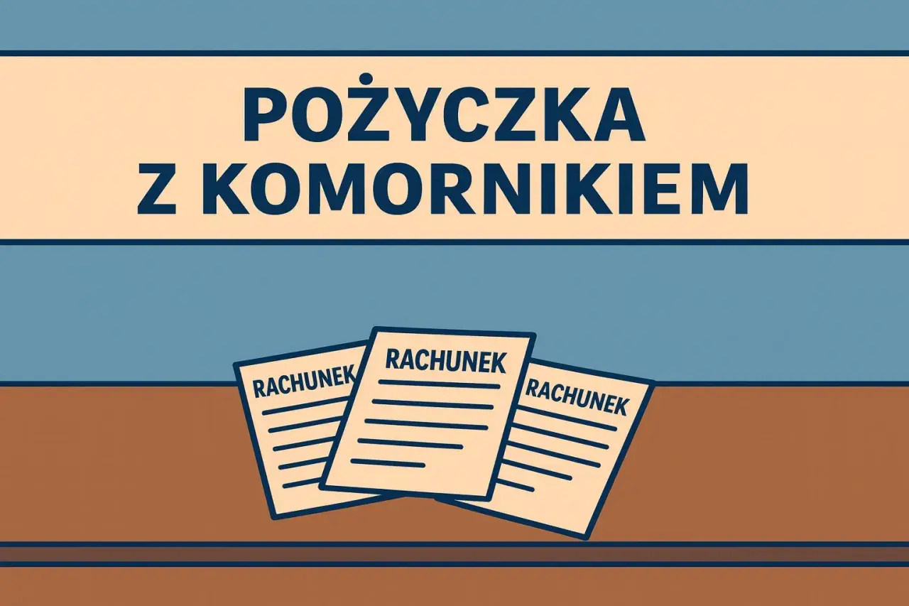 Pożyczka dla zadłużonych z komornikiem. Trzy rachunki leżą na stole.