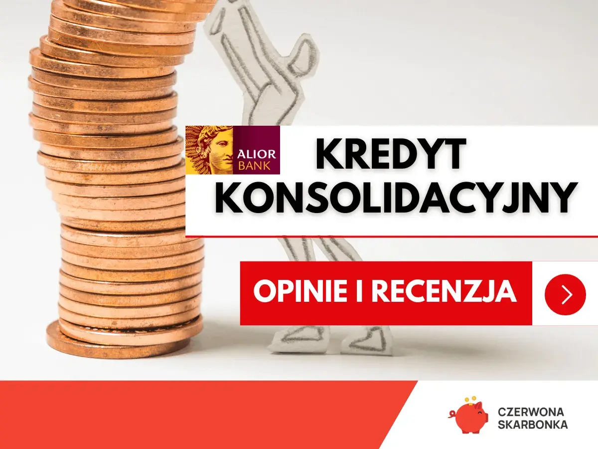 Stos monet i papierowa postać symbolizują trudności finansowe. Alior Bank kredyt konsolidacyjny może pomóc uporządkować finanse.