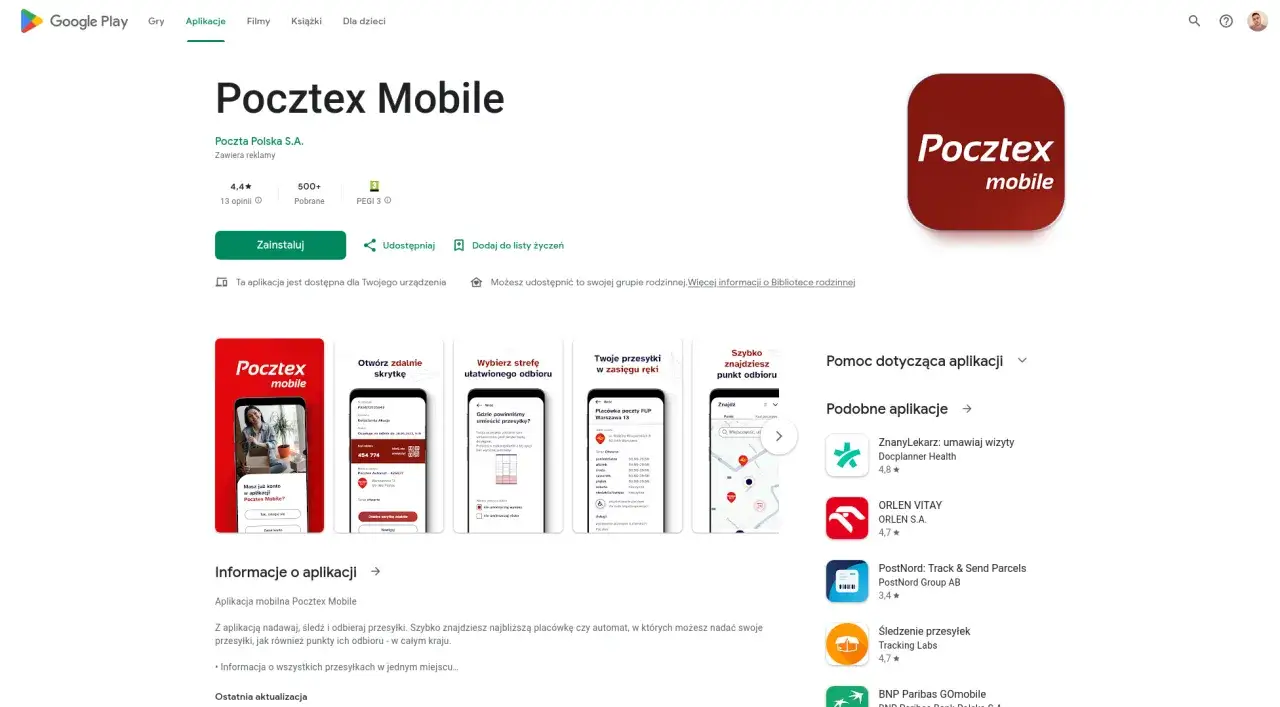 Aplikacja poczta polska Pocztex Mobile pozwala nadawać, śledzić i odbierać przesyłki. Znajdź najbliższe punkty odbioru i nadania w całym kraju.