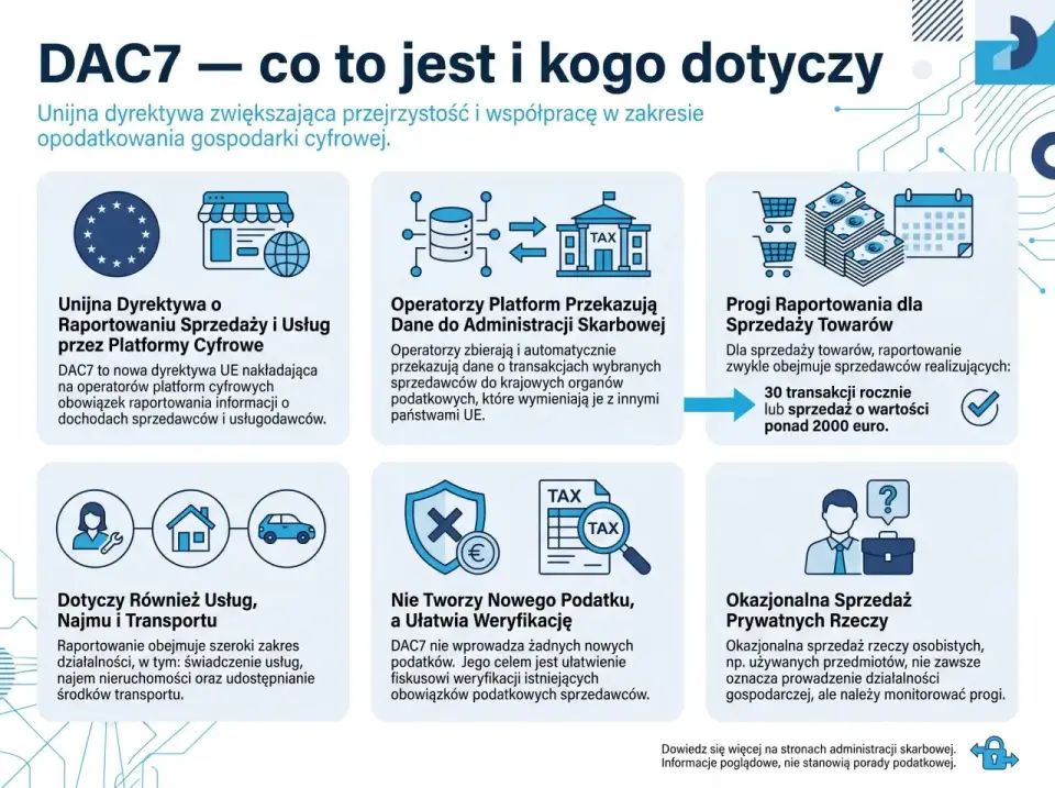 DAC7 a podatek - co oznacza raportowanie sprzedaży online?